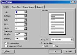 1 inch margins