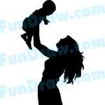 mother holding child