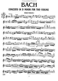 bach violin sheet music