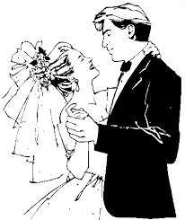 bride and groom clipart
