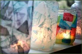 tissue paper decoupage