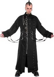 gothic leather trench coat