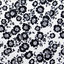 black and white flower fabric