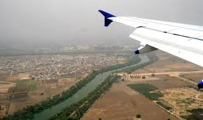 airplane touch down at airport/home