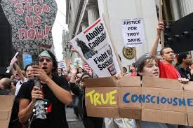 The Occupy Wall Streeters, he said. Someone else held up a cell phone