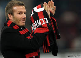 david beckham ac milan shirt