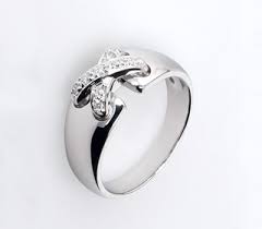 bague diamants or blanc