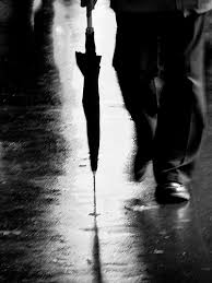black and white umbrella