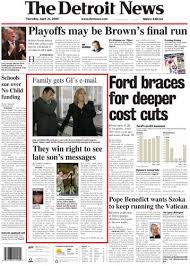 Detroit News Cover Page