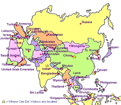 asia map countries
