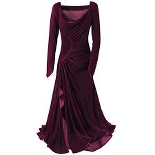 long velvet dress