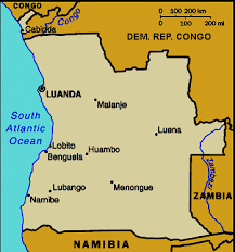 ABC Maps of Angola; Flag, Map,