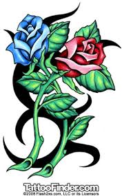 blue rose tattoos