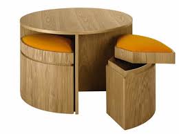 coffee table with stools underneath