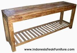teak console