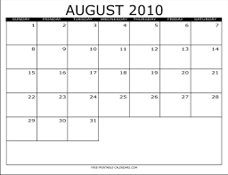 july 2010 calendar printable