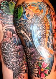 fish skeleton tattoos