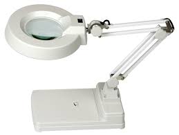 magnifying glass lighted