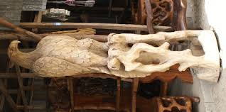 carved wooden animals