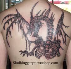 skeleton dragon tattoos