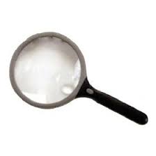 magnifying glass lighted
