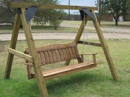 wood swing frame