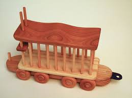 wooden train cars