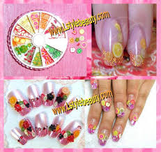 fimo fruit nail art
