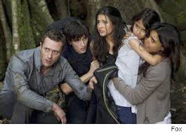 the scaly backs of the dinosaurs of Terra Nova (8PM ET Monday, Fox).