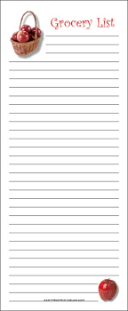 printable grocery list