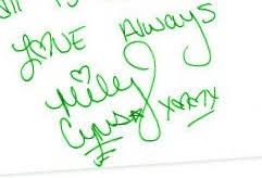 hannah montana autographs