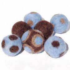 felted wool beads