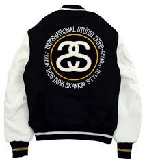 stussy worldwide varsity jacket