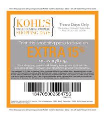 kohls coupons