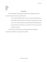 mla paper