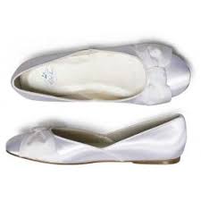 white satin slipper