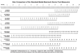 foot measuring chart
