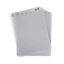 alphabetical dividers