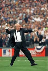 Dave Niehaus throws out