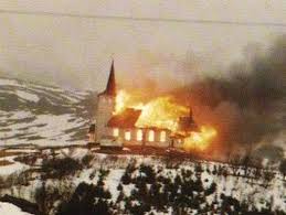 burning church