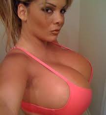 Woman with large breasts
