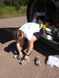 changing shoes