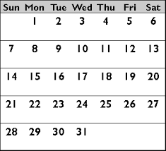 august calendar