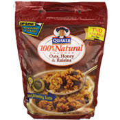 quaker natural granola oats honey & raisins