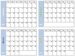 4 month calendars