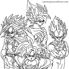 dibujos para pintar de dragon ball z