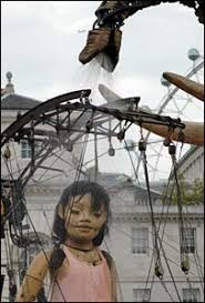 giant puppet girl