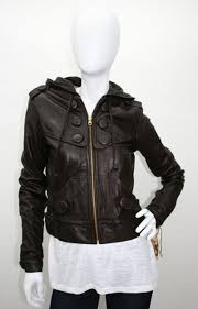 leather jacket with hoody