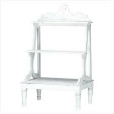 white wooden shelving
