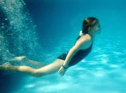 swimming underwater